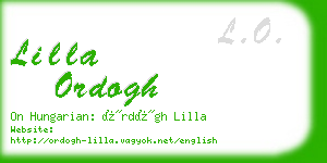 lilla ordogh business card